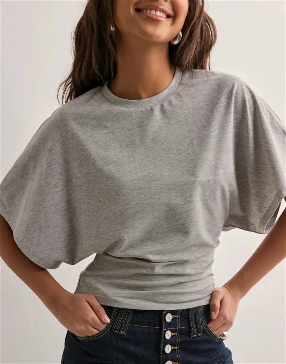 Round Neck Long Sleeve Slim Fit Casual Tee - BaeSprout.com
