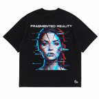 Fragmented Reality - Black Graphic T-Shirt