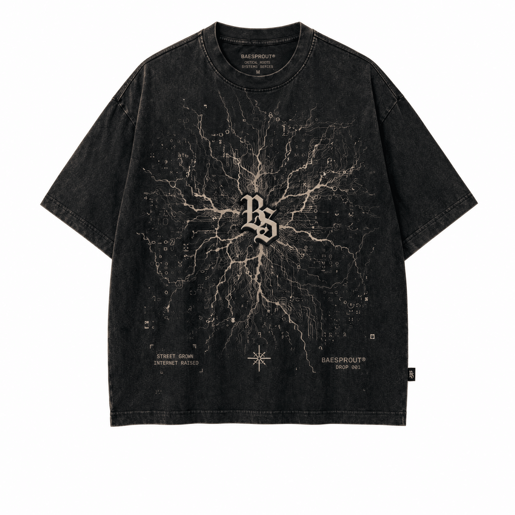 Memory Root - Premium Washed Black T-Shirt - BaeSprout.com