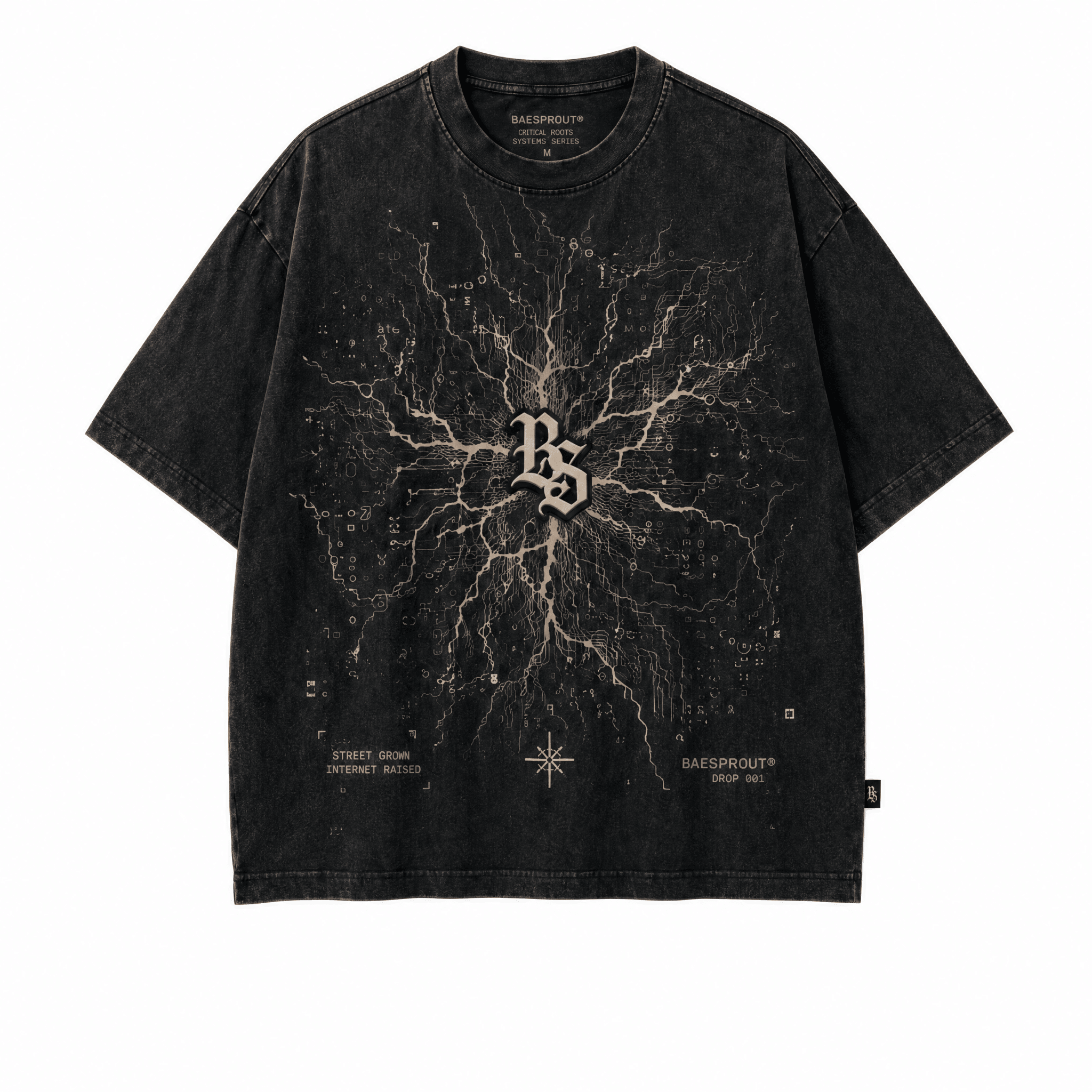 Memory Root - Premium Washed Black T-Shirt - BaeSprout.com