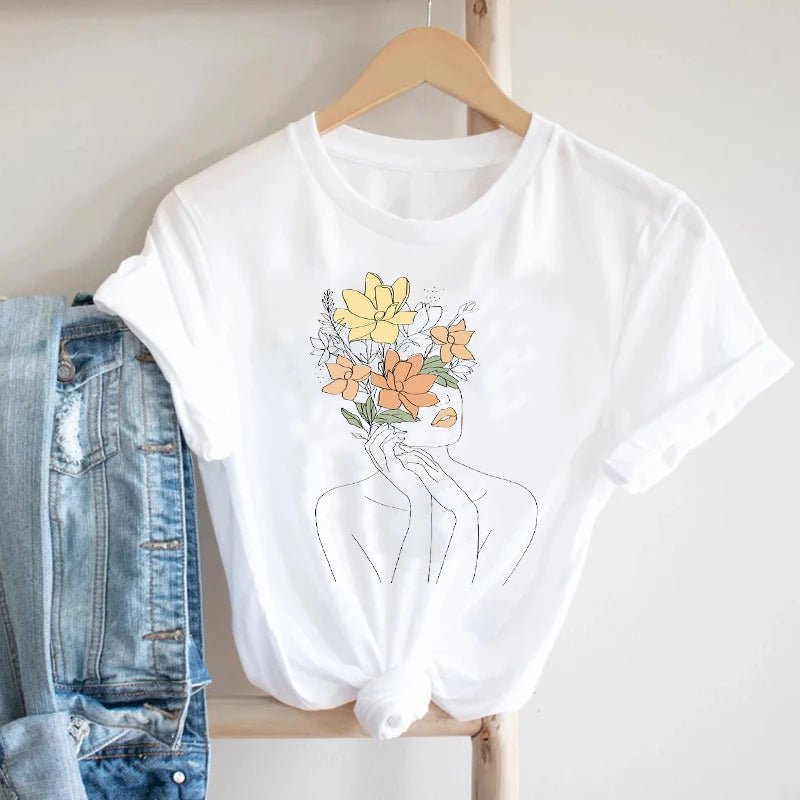 Graphic Floral Tee for Women - BaeSprout.com