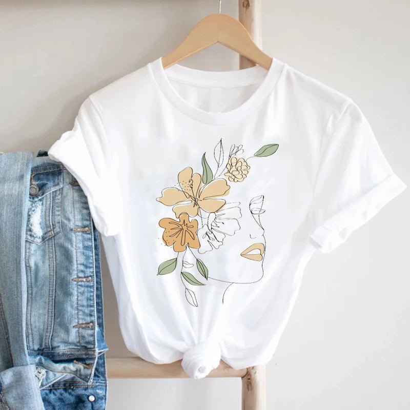 Graphic Floral Tee for Women - BaeSprout.com