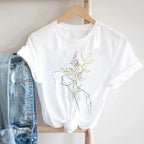 Graphic Floral Tee for Women - BaeSprout.com