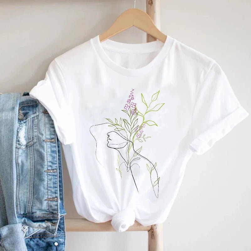 Graphic Floral Tee for Women - BaeSprout.com