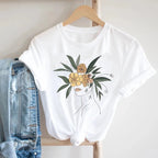 Graphic Floral Tee for Women - BaeSprout.com