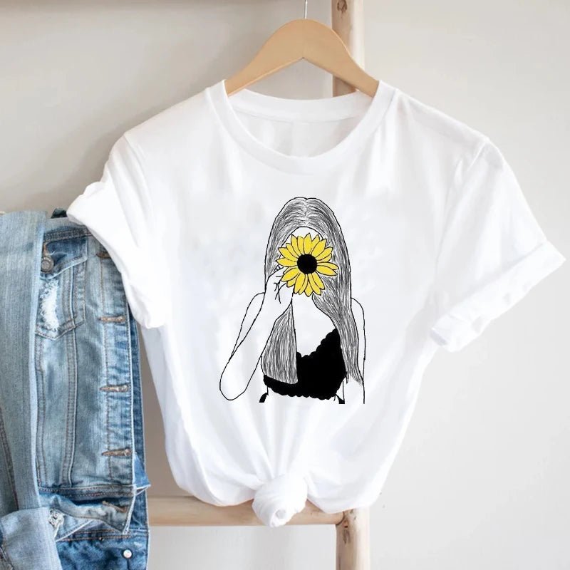 Graphic Floral Tee for Women - BaeSprout.com