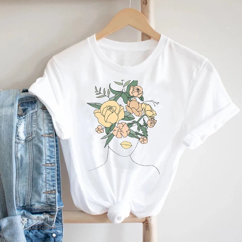 Graphic Floral Tee for Women - BaeSprout.com
