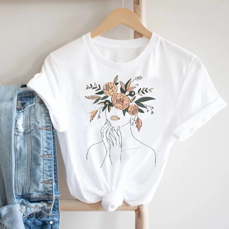 Graphic Floral Tee for Women - BaeSprout.com