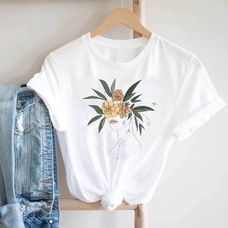 Graphic Floral Tee for Women - BaeSprout.com