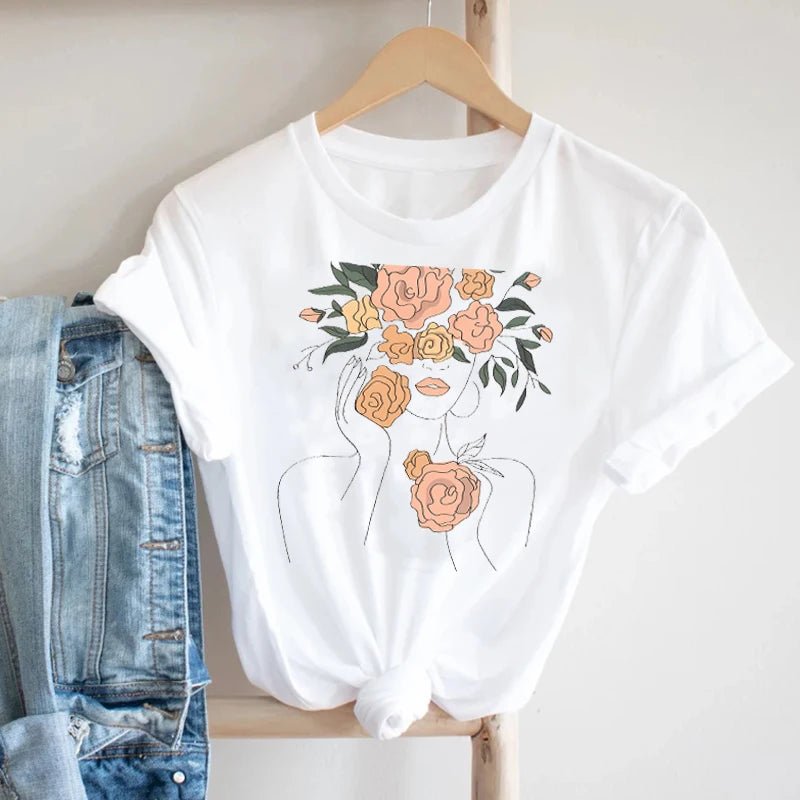 Graphic Floral Tee for Women - BaeSprout.com