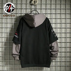 Mock Two - Piece Graphic Hoodie - Y2K Hip Hop - BaeSprout.com