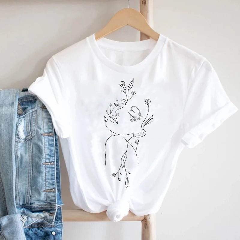 Graphic Floral Tee for Women - BaeSprout.com