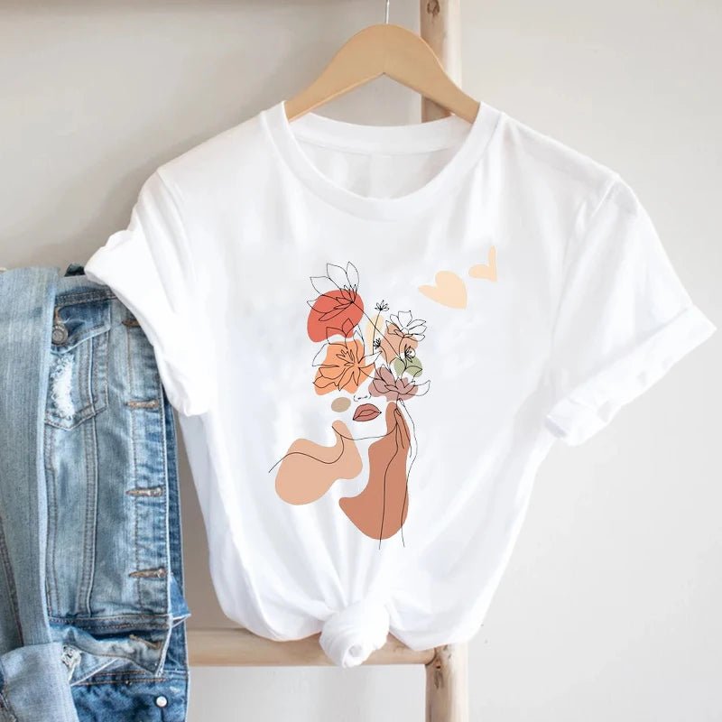 Graphic Floral Tee for Women - BaeSprout.com