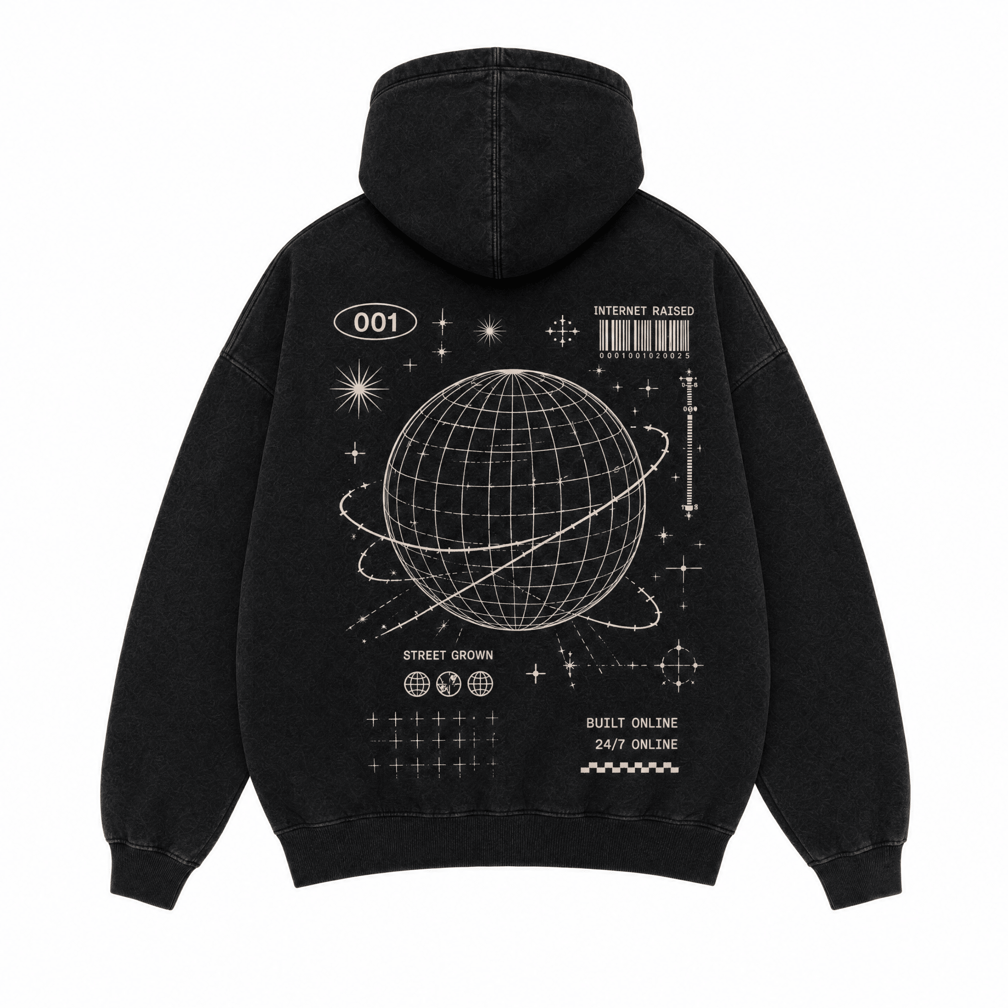 Message Board - Premium Washed Black Hoodie - BaeSprout.com