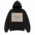 Message Board - Premium Washed Black Hoodie - BaeSprout.com