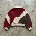 Ember Wave - Burgundy Mohair Zip Cardigan - BaeSprout.com