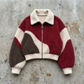 Ember Wave - Burgundy Mohair Zip Cardigan - BaeSprout.com
