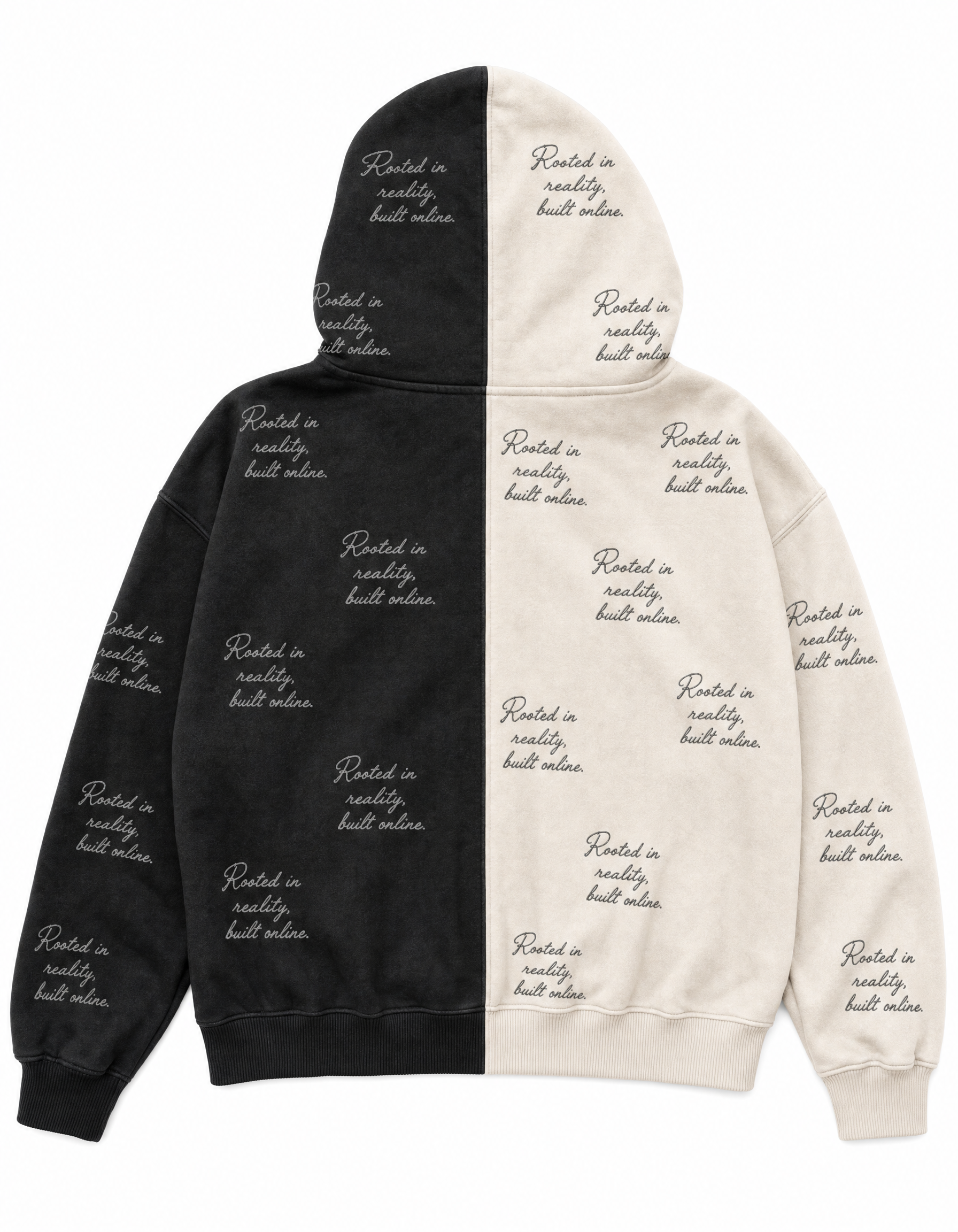 Rooted Reality - Two Tone Zip Up Hoodie