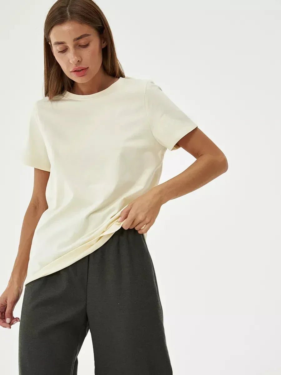 100% Cotton Oversized Basic Tee — Clean Girl Minimal - BaeSprout.com