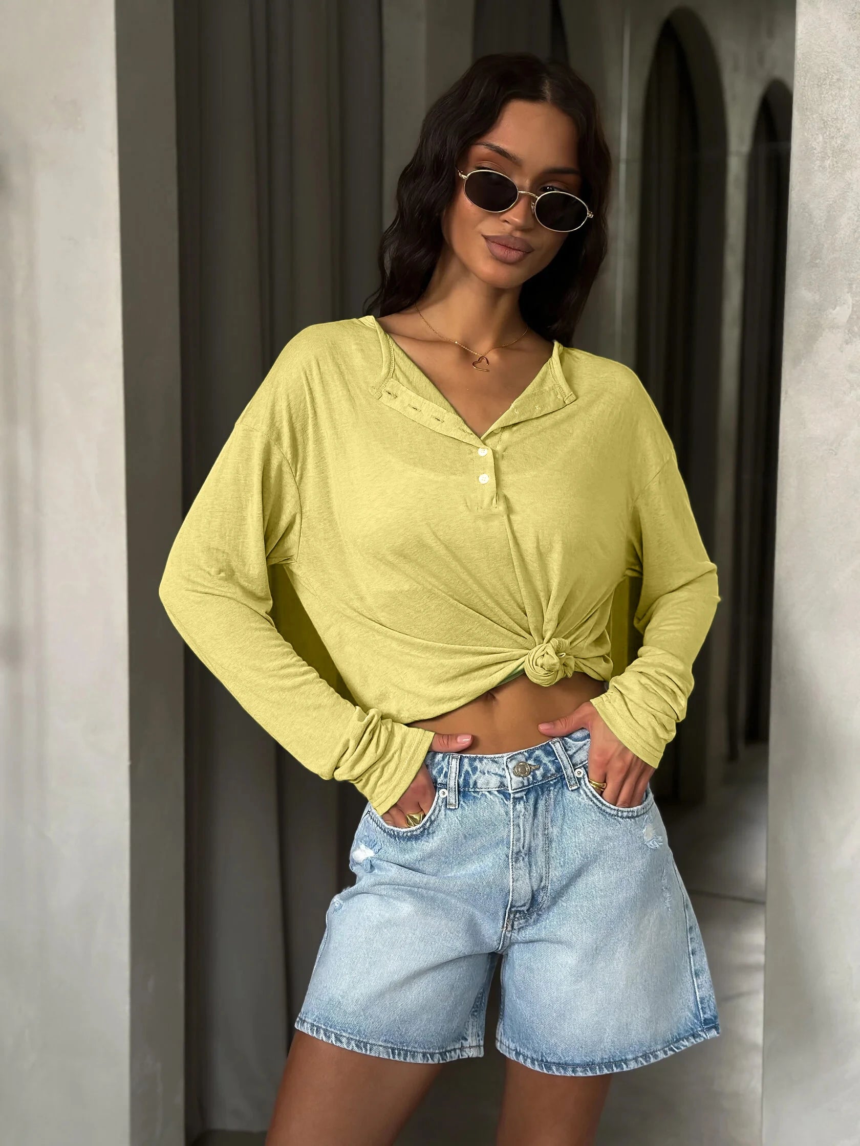Soft Knit Long Sleeve Top Loose Fit — Pastel Casual - BaeSprout.com