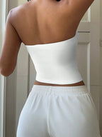 Floral Print Strapless Bandeau Crop Top — Coquette Summer - BaeSprout.com