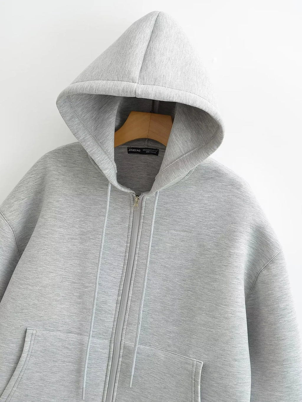 Oversized Zip - Up Hoodie Big Pocket Loose Fit — Clean Girl Y2K Essential - BaeSprout.com