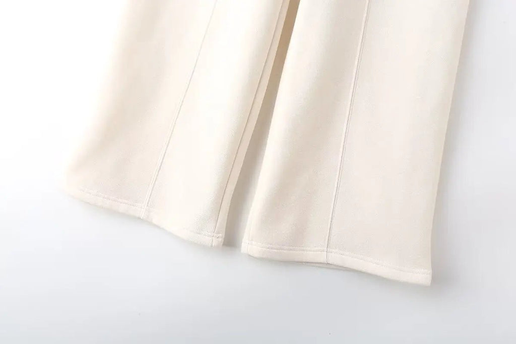 Bomber Jacket Wide Leg Pants Set Two Piece — Quiet Luxury Y2K Streetwear - BaeSprout.com