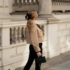 Cropped Trench Coat Double Breasted Lapel — Quiet Luxury Old Money Style - BaeSprout.com