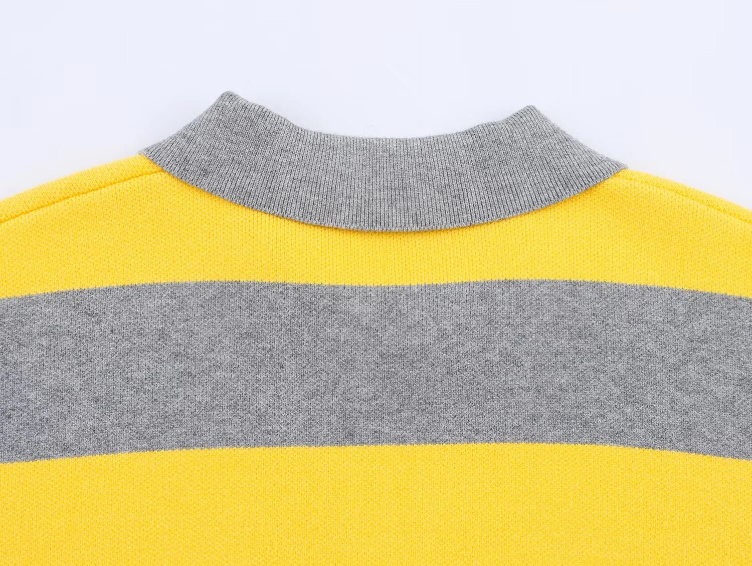 Striped Polo Collar Knit Sweater with Loose Fit — Preppy Y2K - BaeSprout.com