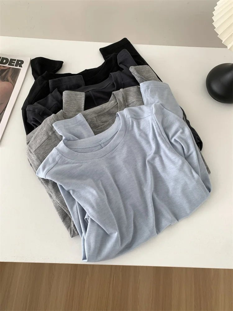 Silky Soft Long Sleeve Top with Slim Fit — Quiet Luxury Minimal - BaeSprout.com