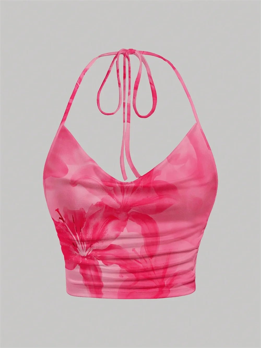 Y2K Tie - Dye Halter Crop Top for Women - BaeSprout.com
