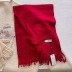 Cashmere Feel Tassel Scarf Oversized Wrap — Quiet Luxury Winter Essential - BaeSprout.com