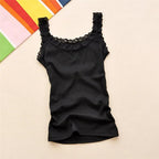 Lace Trim Sleeveless Tank Top - BaeSprout.com