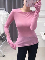Sheer Slim - Fit Long Sleeve Mesh Tee - BaeSprout.com