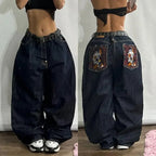 Y2K Streetwear Oversized Baggy Jeans - BaeSprout.com