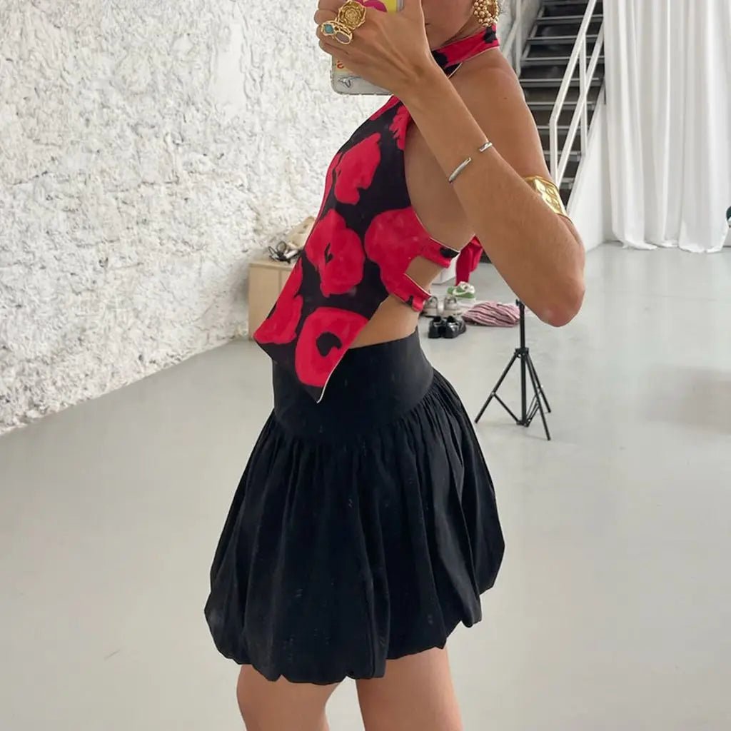 Women's Y2K Halter Neck Crop Top - BaeSprout.com