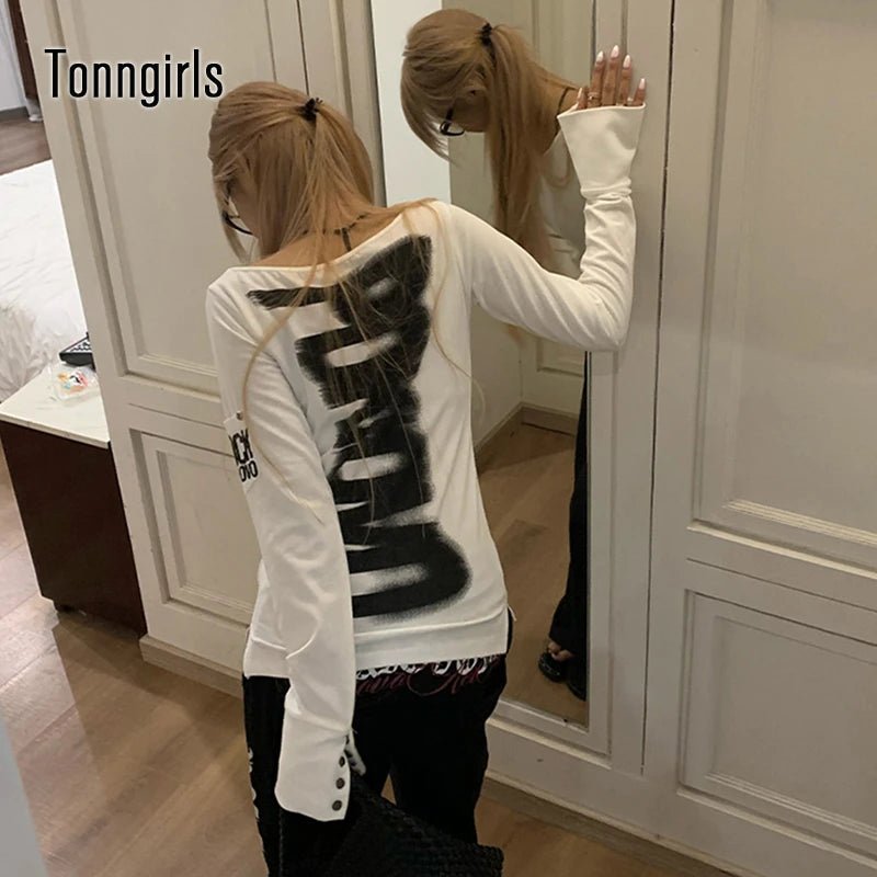 American Retro Long Sleeve Graphic Tee - BaeSprout.com