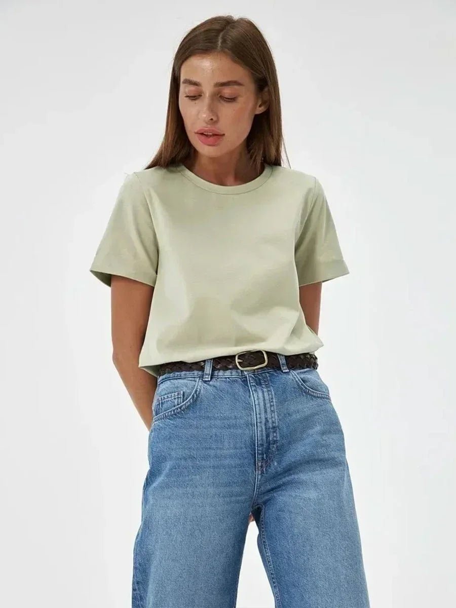 100% Cotton Oversized Basic Tee — Clean Girl Minimal - BaeSprout.com