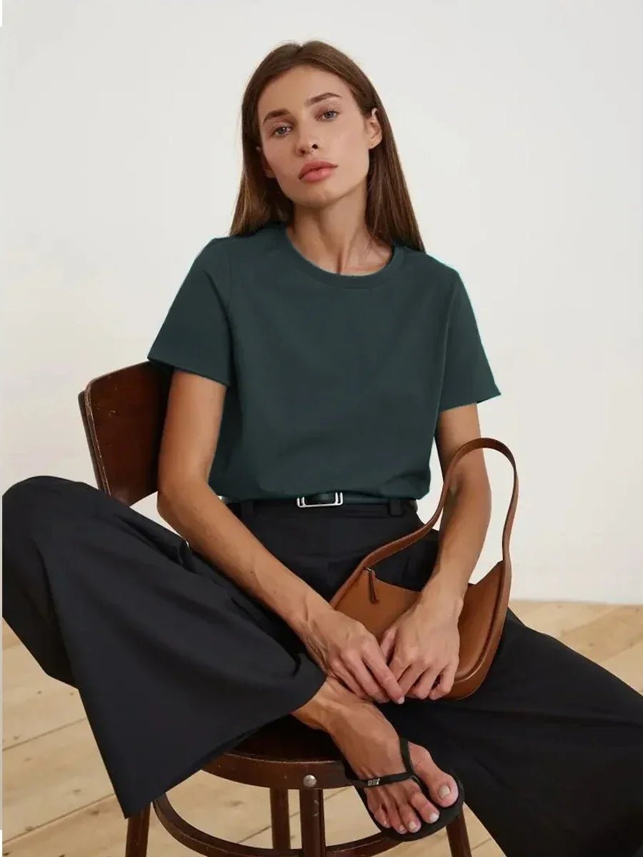 100% Cotton Oversized Basic Tee — Clean Girl Minimal - BaeSprout.com