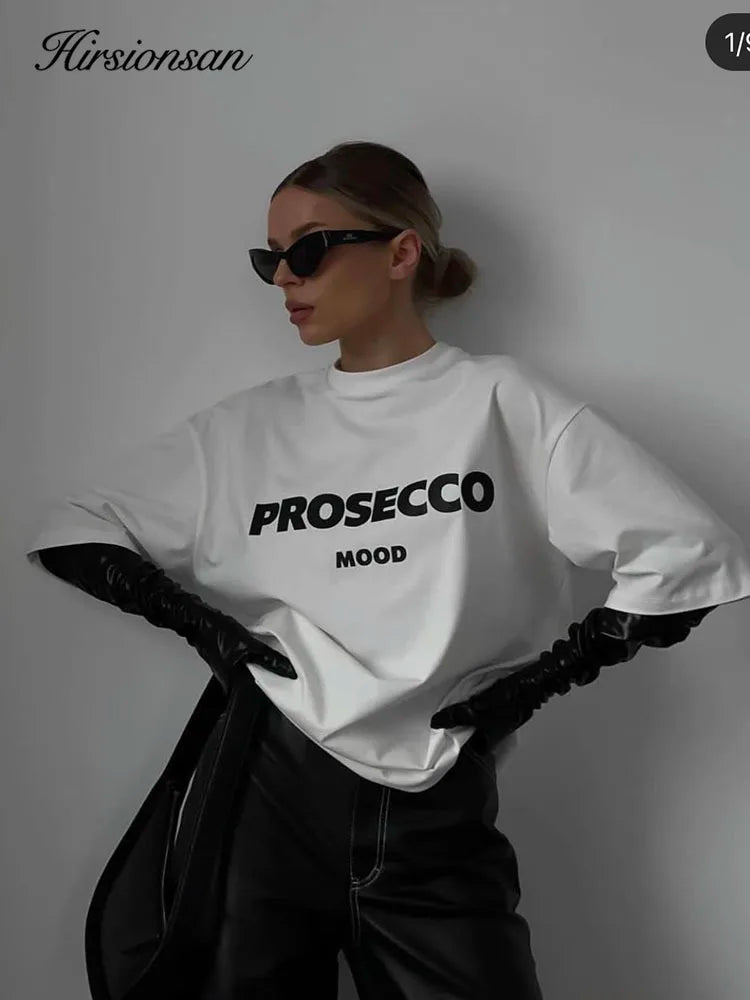 Prosecco Mood Graphic Tee — Clean Girl Casual - BaeSprout.com