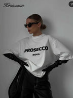 Prosecco Mood Graphic Tee — Clean Girl Casual - BaeSprout.com