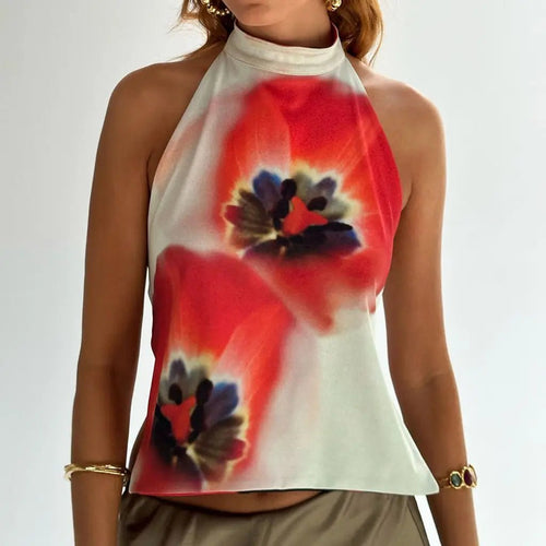Women's Y2K Halter Neck Crop Top - BaeSprout.com