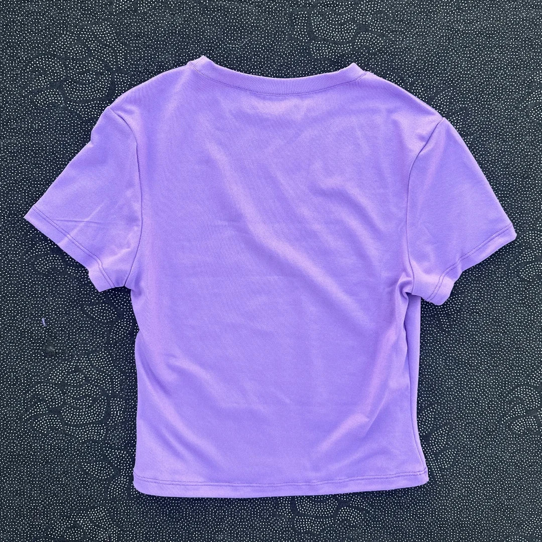Fitted Crop Yoga Tee with Short Sleeves — Athleisure Active - BaeSprout.com