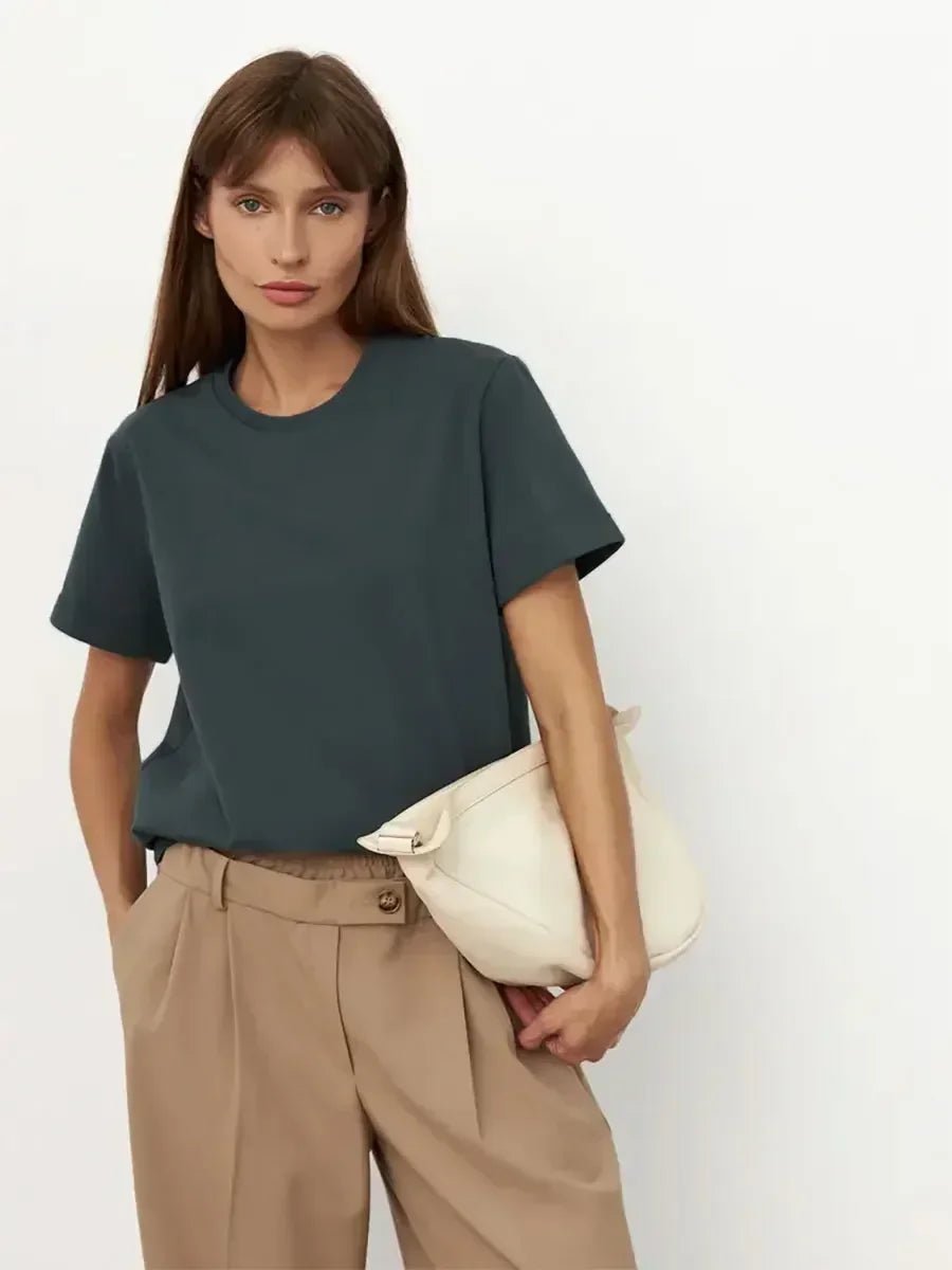 100% Cotton Oversized Basic Tee — Clean Girl Minimal - BaeSprout.com