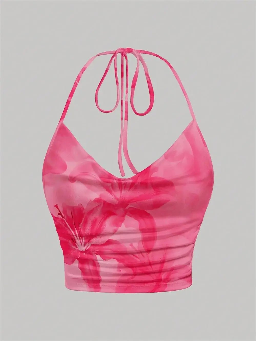 Y2K Tie - Dye Halter Crop Top for Women - BaeSprout.com