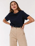 100% Cotton Oversized Basic Tee — Clean Girl Minimal - BaeSprout.com