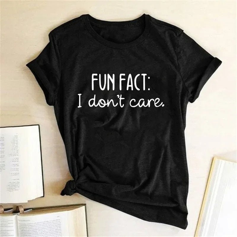 Fun Fact Slogan Graphic Tee with Loose Fit — Indie Casual - BaeSprout.com