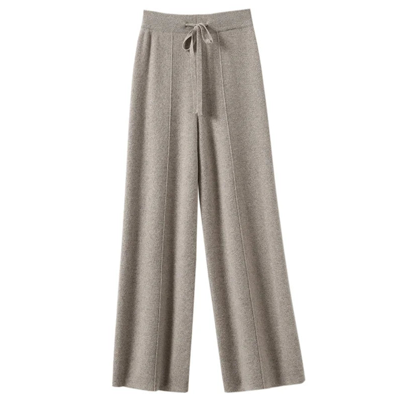 Knit Wide - Leg Drawstring Pants Loose Fit — Quiet Luxury - BaeSprout.com