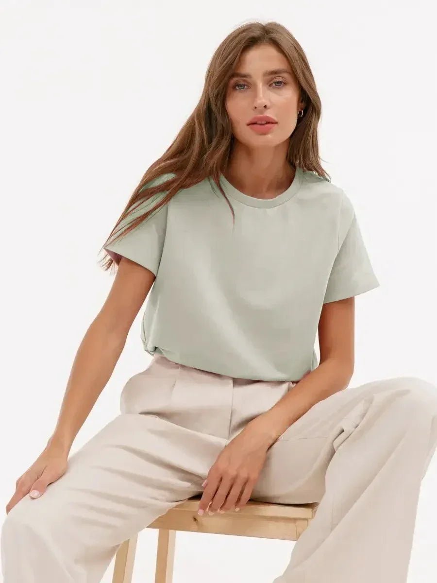 100% Cotton Oversized Basic Tee — Clean Girl Minimal - BaeSprout.com