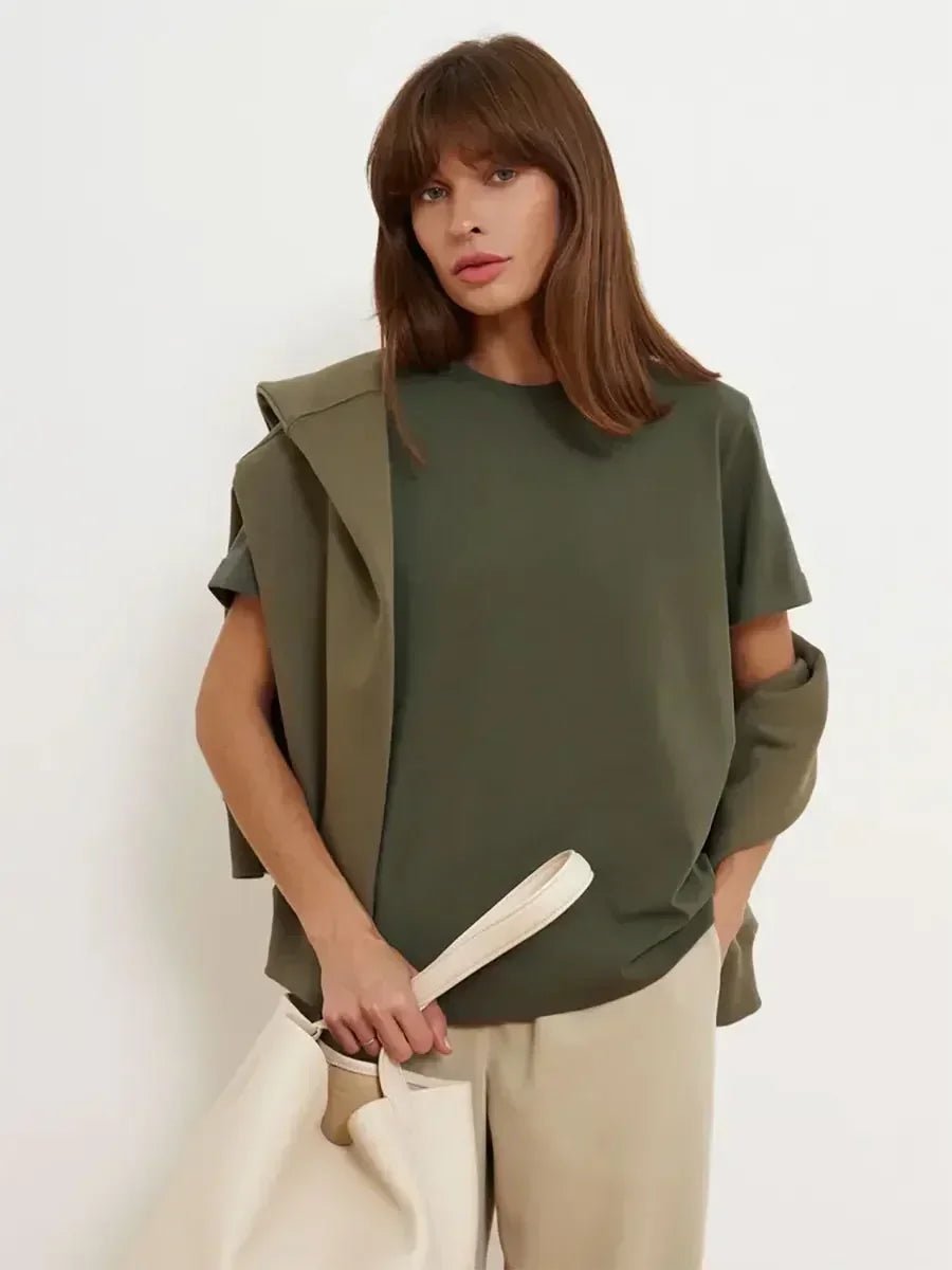100% Cotton Oversized Basic Tee — Clean Girl Minimal - BaeSprout.com